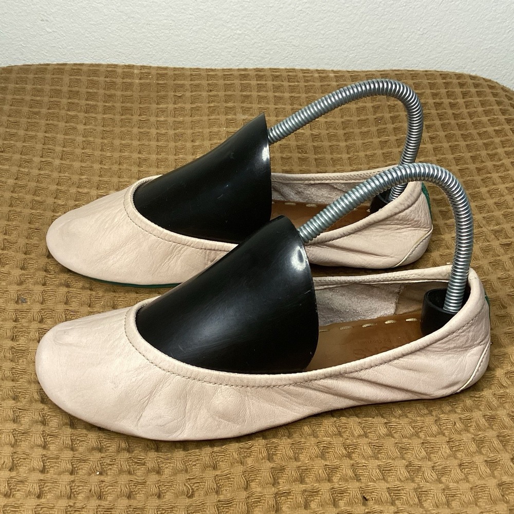 Tieks Gavrieli Travel Womens Sz 7 Foldable Pale Pink Leather Ballet Flats